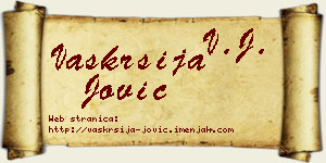 Vaskrsija Jović vizit kartica